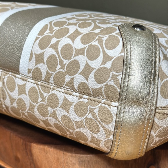 COACH Chelsea Heritage Stripe Hobo/Shoulder Bag - Picture 13 of 17